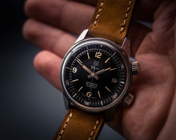 Vintage Elge Geneve Super Compressor Divers Wristwatch c.1969