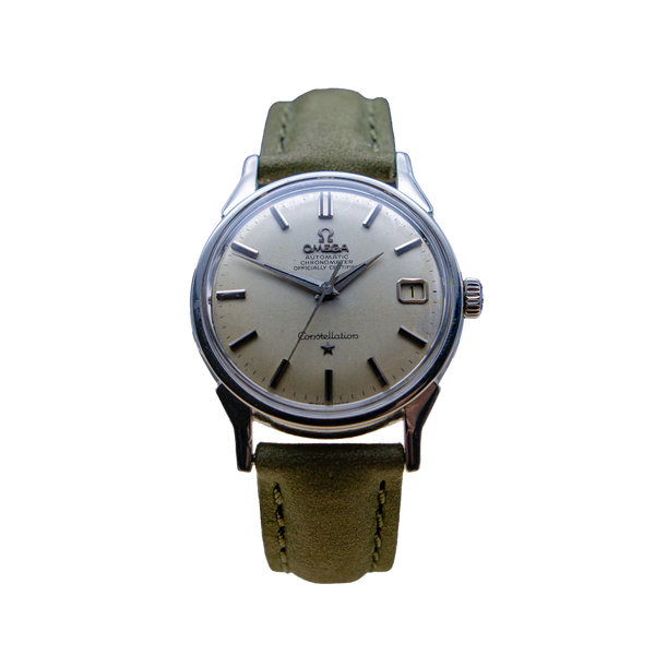 Awesome Vintage Omega Constellation Automatic Chronometer "Dog Leg" Lugs Wristwatch