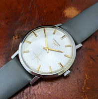 Superb Vintage Gents Longines Stainless Steel Time Only Wristwatch Cal 490 c.1969