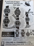 Rare Aquastar Divers Mini Wrist Thermometer c.1970s