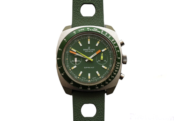 Vintage Breitling Sprint Chronograph Ref 2016 Green