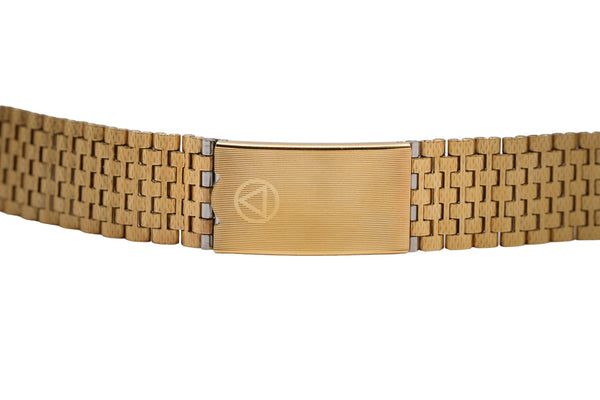 NOS Vintage NSA Novavit Gold Plated Textured 20mm Bracelet