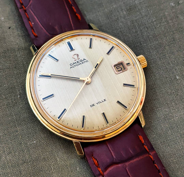 Vintage Gents Omega De Ville Automatic Wristwatch Cal 565 c.1966-72 Gold Plated Unishell Case. Ref 166.033.