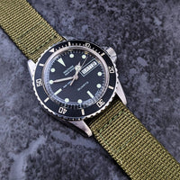 Vintage Rare Waltham Aqua Sport Monnin Case 666ft Devil Divers Watch