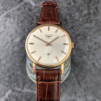 Brilliant Vintage Gents Longines 3 Star Gold Plated Time Only Wristwatch Cal 490 c.1969