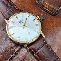 Brilliant Vintage Gents Longines 3 Star Gold Plated Time Only Wristwatch Cal 490 c.1969