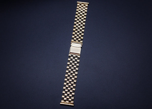 Superb Vintage NK Wristwear 9ct Gold Wristwatch Bracelet Strap 18mm ends c.1960