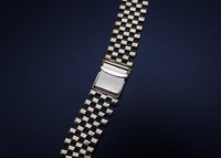 Superb Vintage NK Wristwear 9ct Gold Wristwatch Bracelet Strap 18mm ends c.1960